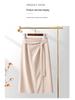 2025 Asymmetrical High-Waisted Slit Midi Skirt for Women - Spring/Summer Trendy Option