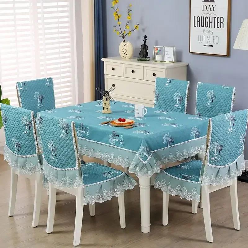 Δαντελένια πλάτη καρέκλας Γραφείο και κάλυμμα καρέκλας Αρχική Ορθογώνιο τραπεζομάντιλο Τέχνη Τραπεζομάντιλο Καρέκλα τραπεζαρίας Ενσωματωμένο μαξιλάρι