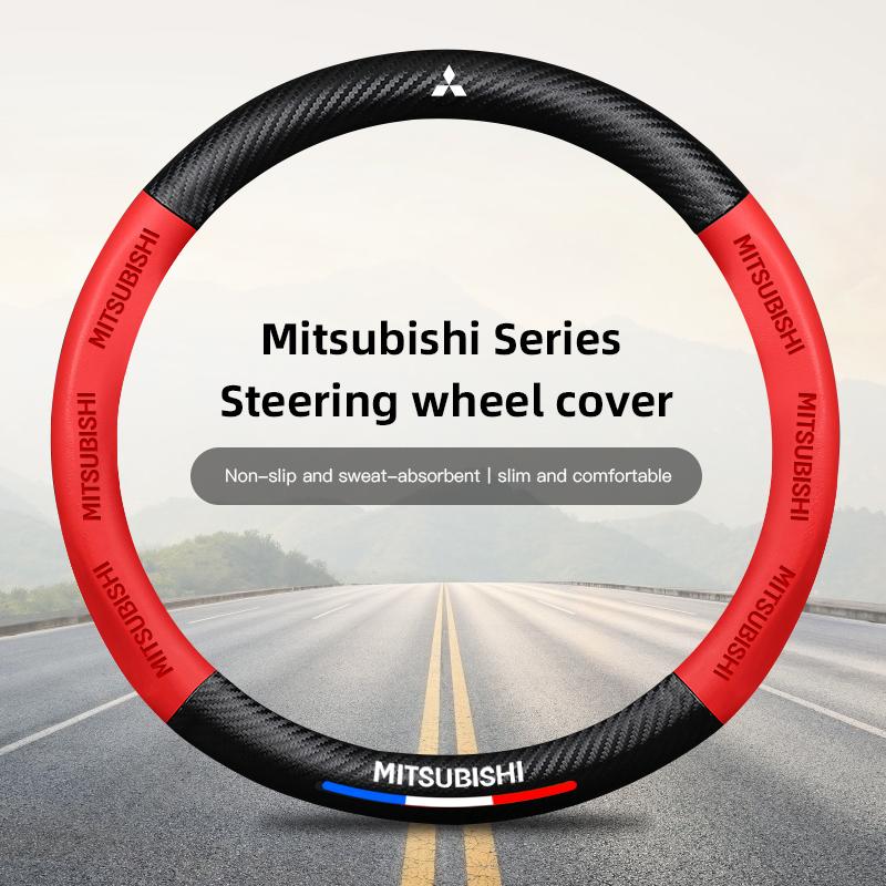 Mitsubishi Exclusive 3D Embossed Anti Slip Steering Wheel Cover For Mitsubishi Xforce ASX L200 Eclipse Cross Outlander Xpander