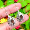 Smoky Topaz Gemstone Handmade 925 Sterling Silver Jewelry Earring 1.65" M4a76