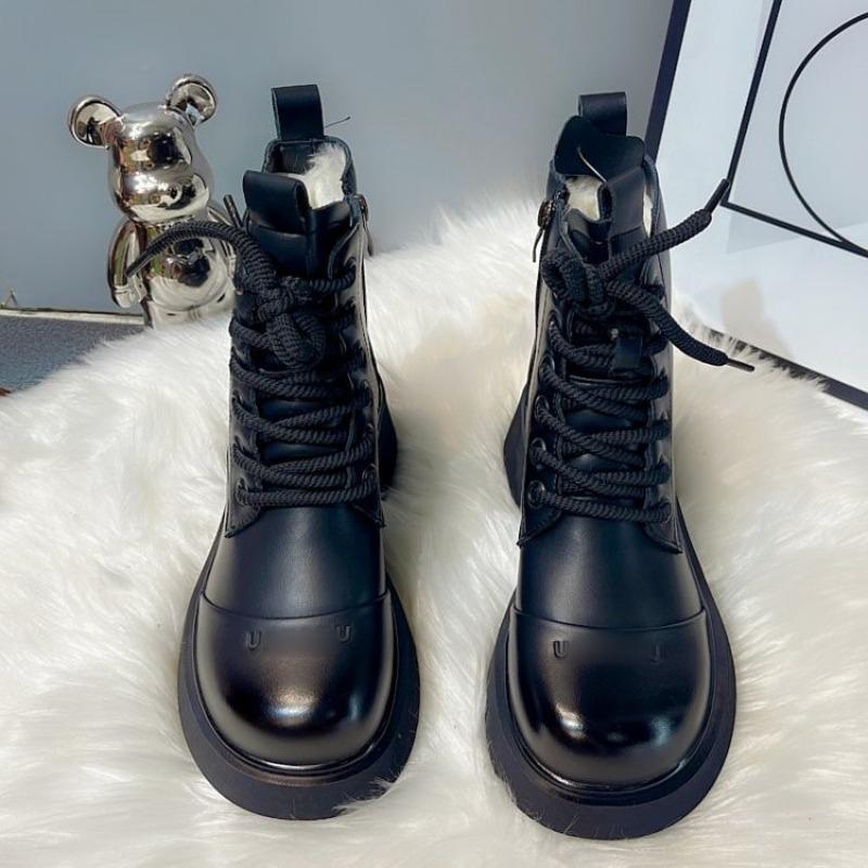 Winter Plush Warm Boots Women's Cold-proof Thickened Martin Boots Large Cotton Snow Boots Plush Thick-soled Non-slip Short Boots