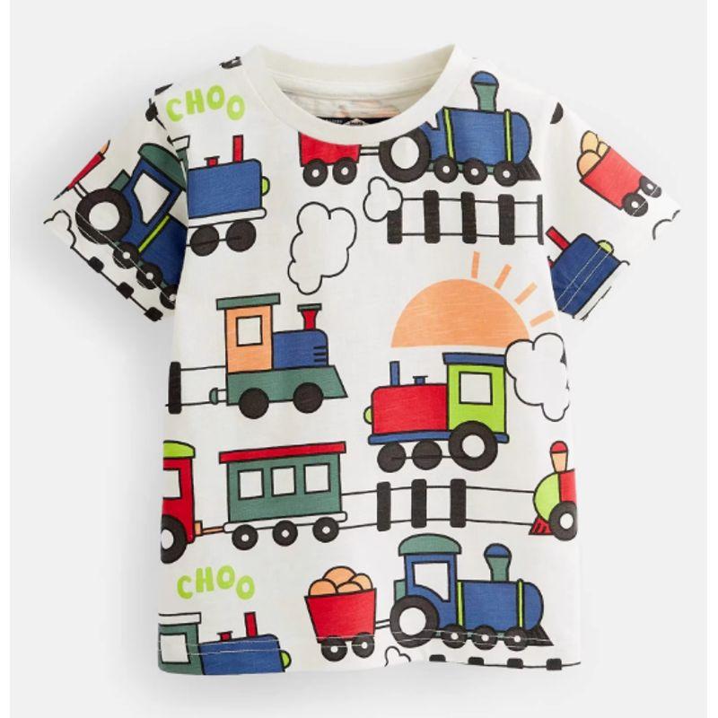 Foreign Trade Boys and Girls Short sleeve T-shirt 2025 New Pure Cotton Top Fried Street Pu Shuai Boys and Girls Summer Clothing Children Clothes 3