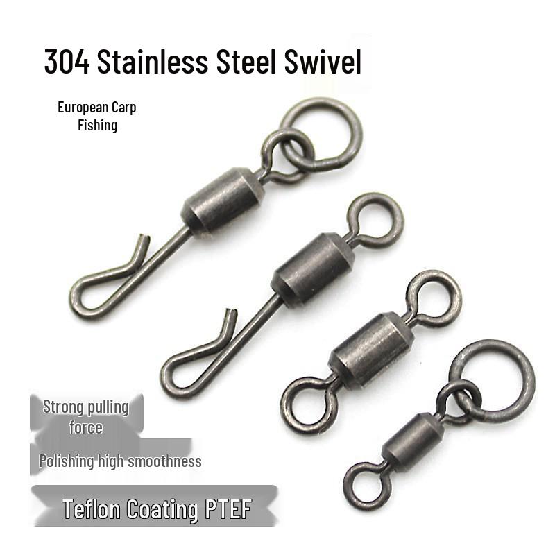 Европейский Карповый Рыболовный Высокоскоростной QC вертлюг из Нержавеющей Стали - Неотражающее Восьмерка с Покрытием Teflon  1000 pieces