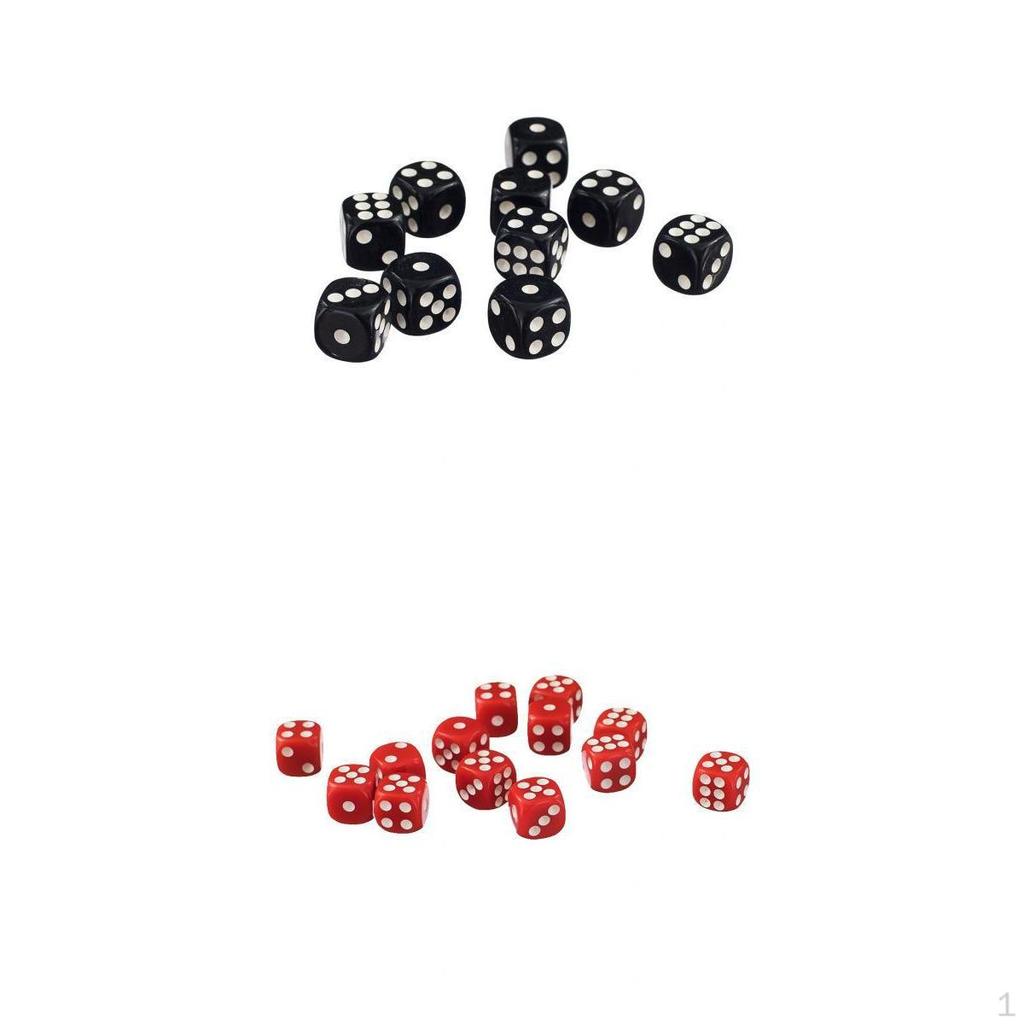 100 Pack Opaque D6 12mm Six Sided &D RPG Accessories