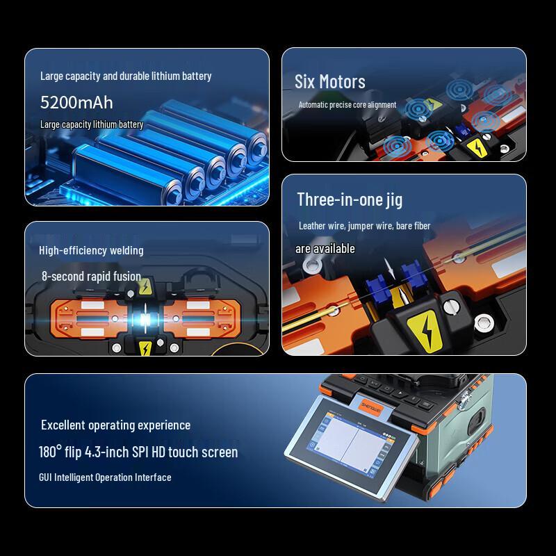 Shengwei GRQ60002 6-Motor Fiber Optic Fusion Splicer