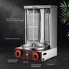 Turkish BBQ Kebab Machine 360 Degree Rotary Barbecue Roast Grill Machine Vertical Oven Gas Fuel Rotisserie Equipment