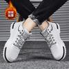Winter New Plush Warm Sneakers for Men Trend High-top Casual Flat Shoes Lace Up Korean Version Tooling Shoes