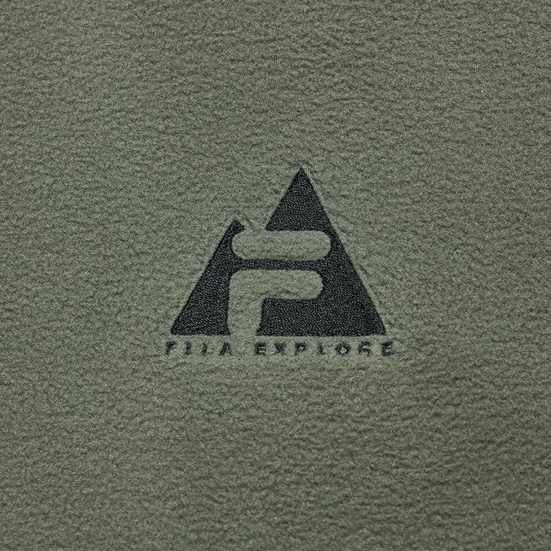 FILA Explorer Breathable Solid Color Stand Collar Short Sleeve Simple Personality Casual Sports Outdoor Comfortable Long Sleeve T-Shirt A11M547207FKK