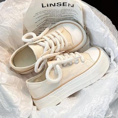 Fashion Canvas Spring Autumn Shoes for Women Outdoor Ladies Flats Casual Platform Shoe Sports Breathable 2024 Sewing New