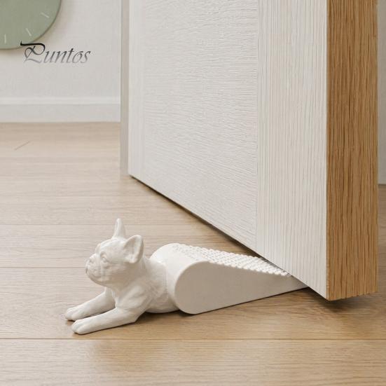 3D Printed Door Wedge French Bulldog Stopper Wedge, Dog Shape Doorstop, Windproof Anti-slip No Drilling Floor Doorstop for Home Office Bedroom