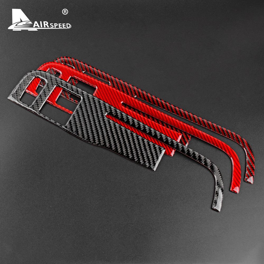 Carbon Fiber for Chevrolet Camaro 2013 2014 2015 Accessories Interior Trim Door Window Lifter Control Switch Panel Cover Sticker