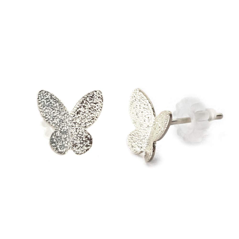 

Made in Japan Earrings Butterfly Earrings Resin Earrings Painless Butterfly Brand Simple Gold Stylish Trend Silver [Melody Accessory] Non-Piercing
