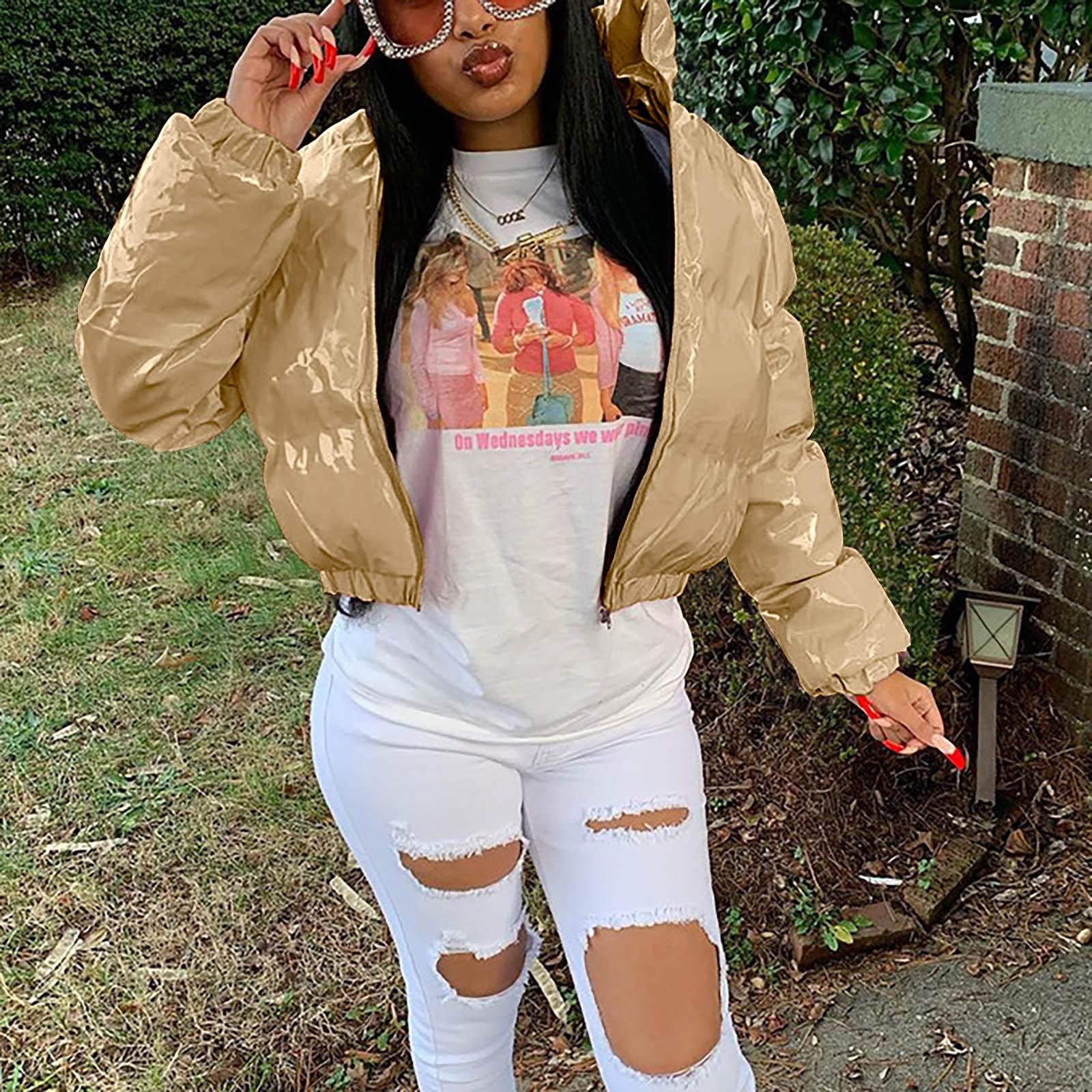 

Женская осенне-зимняя однотонная зеркальная куртка-кардиган на молнии из искусственной кожи с воротником-стойкой XXL хаки