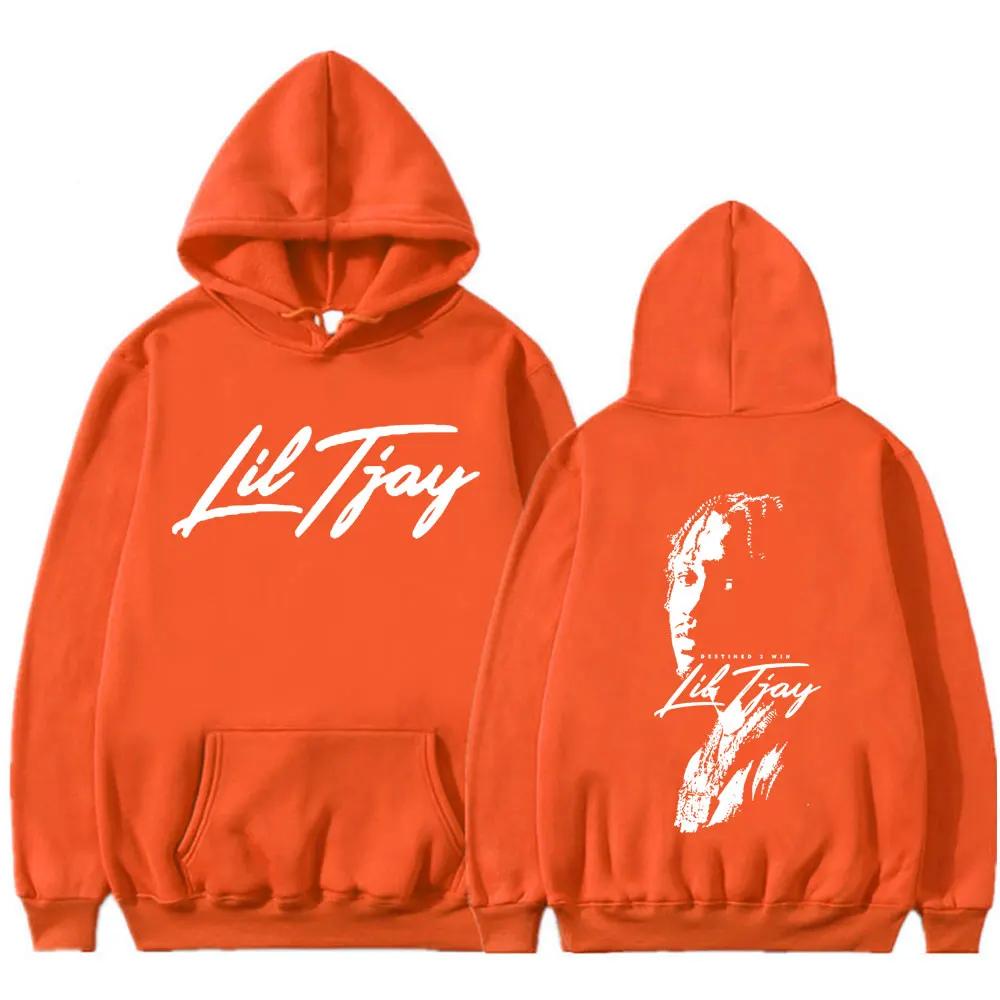 Rapper Lil Tjay Hoodies Destined 2 Win Music Album Print Hoodie Men's Vintage Oversized Sweatshirt Hip Hop Streetwear Tracksuit
