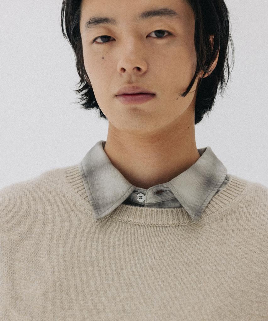 BLANKROOM Check Shirt_Haze Gray