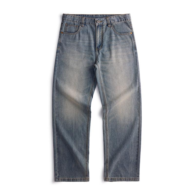 

Новый летний стиль Lysel шлифованные белые джинсы мужские хай-стрит ультратонкие свободные прямые брюки 40