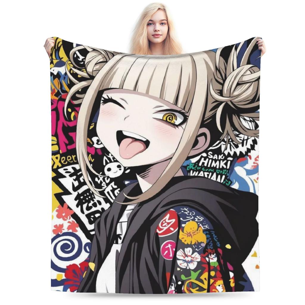 Super Soft My Hero Academia Himiko Toga Throw Blanket Premium Flannel Fleece Bed Blanket Super Cozy Bedspread All Season Use