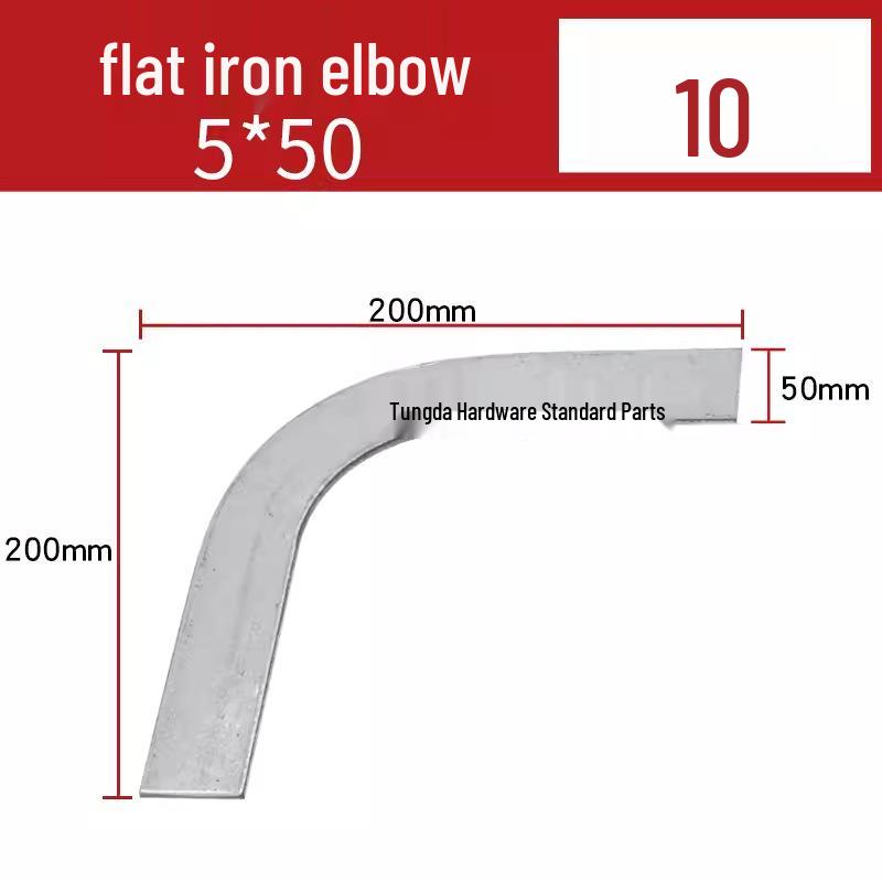 Galvanized 90° Flat Iron Elbow with Horizontal Bend, 4*40H & 4*25Z Grounding Bracket Steel Fixing Clip
