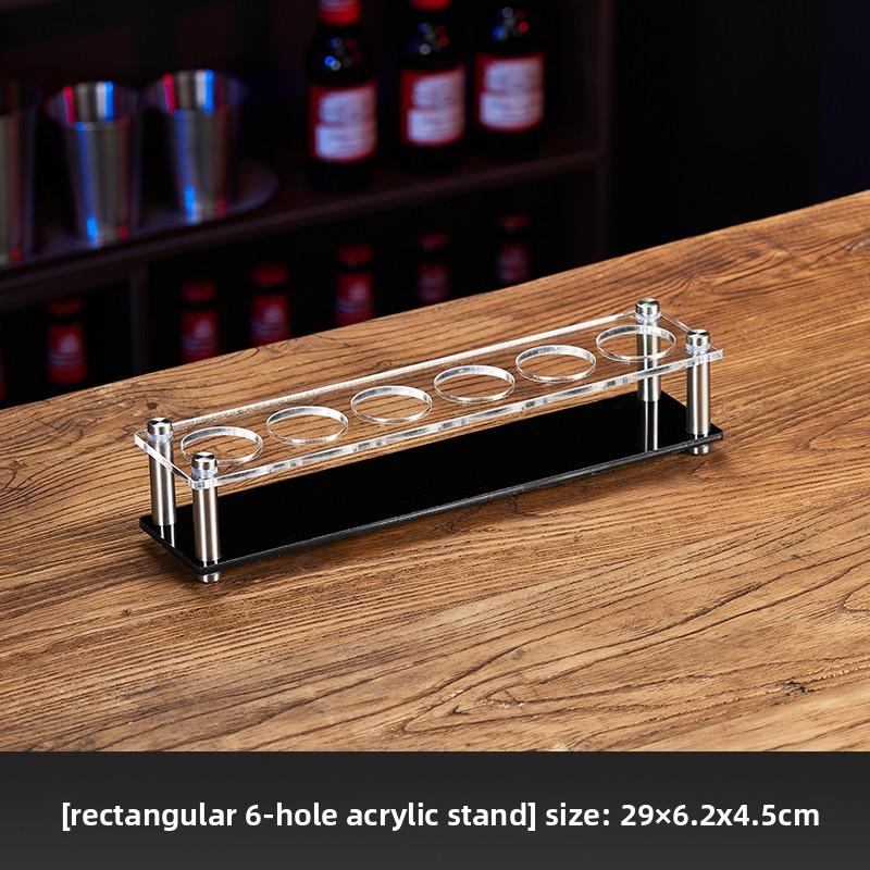 Glass Shot Cups Set with Stand Whiskey Cocktail Bomber Shot Glasses for Party Bar