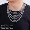 4mm-6mm Kubanische Kette Edelstahl Halsketten für Männer Männliche Ketten Figaro Gliederband Kasten Kette Choker Punk Schmuck 50cm 60cm