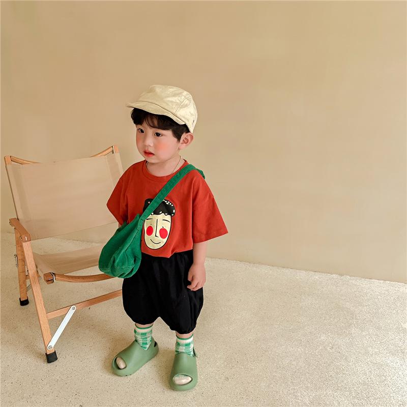 Jiaye Tongpin 2024 Kids' Summer Printed Short Sleeve T-Shirt - Fashionable and Cute Top for Boys and Girls