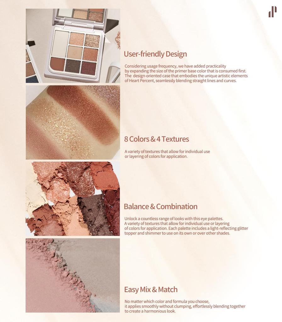 Dote On Mood Eye Palette Vermilion [Heart Percent] (03 Facets)