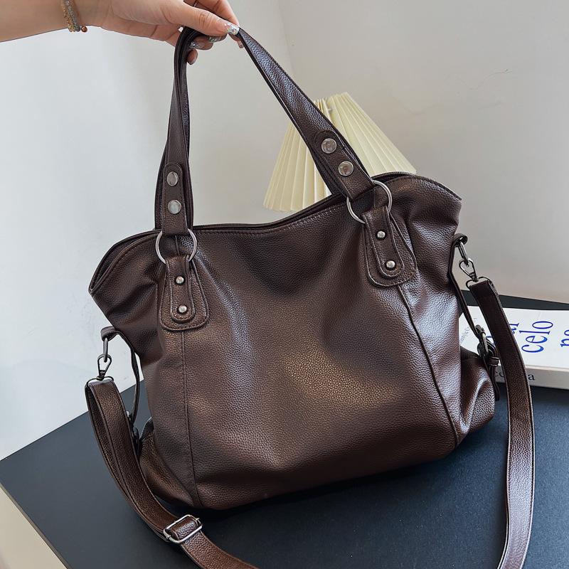 

2025 New Women s Crossbody Tote - Large Capacity, Soft Leather, Simple Commute Shoulder Bag Large Capacity