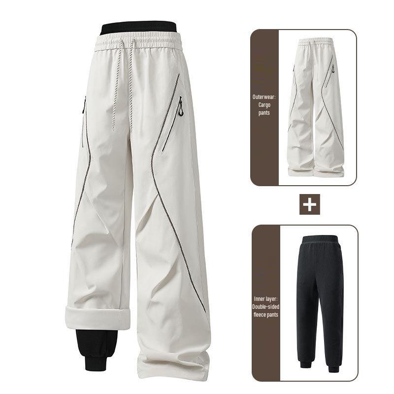 Pantaloni da Lavoro Paracadutista Antivento Impermeabili Unisex - Pantaloni Lunghi da Esterno per Autunno/Inverno
