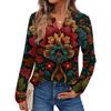 Women's Print Long Sleeve Shirts Elegant Casual Tops Trendy Shirts Tops