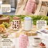 Leopard Print Straw Thermos Cup 360ml Drinking   Water Cup Insulated  Water Bottle  Kitchenware