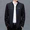 New Fall Men's Jackets Coat Middle-Aged Business Leisure Zipped Stand Collar Jacket Men