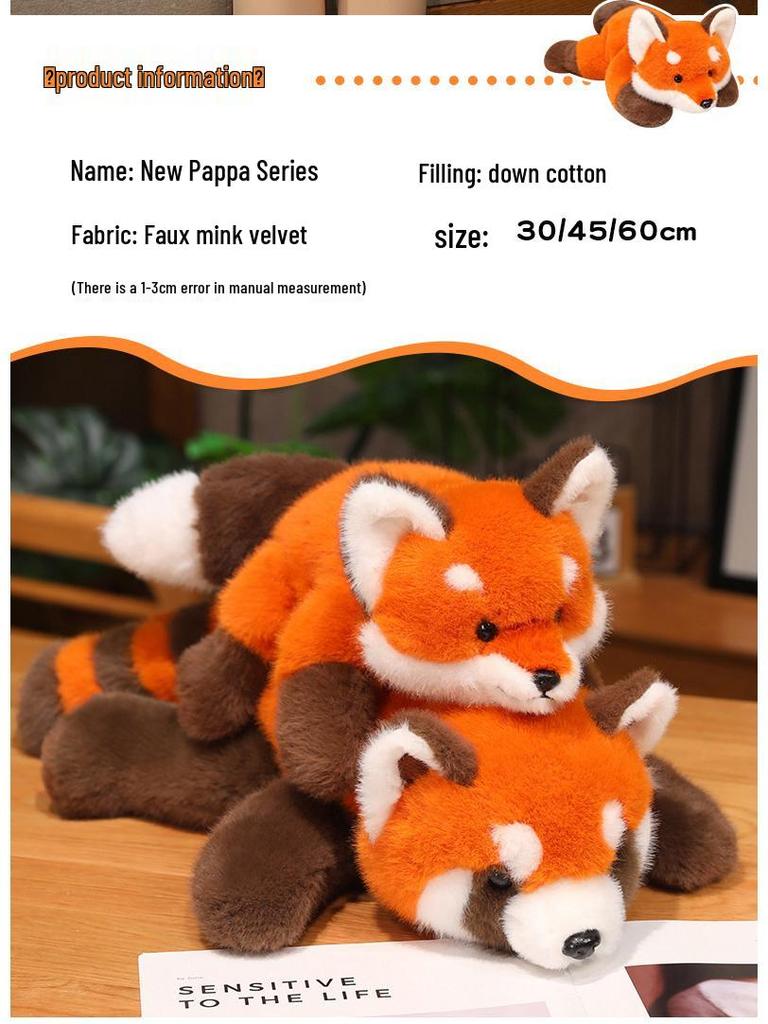 Stuffed Animal Collection: Fox, Panda, and Raccoon Plush Toys for Kids