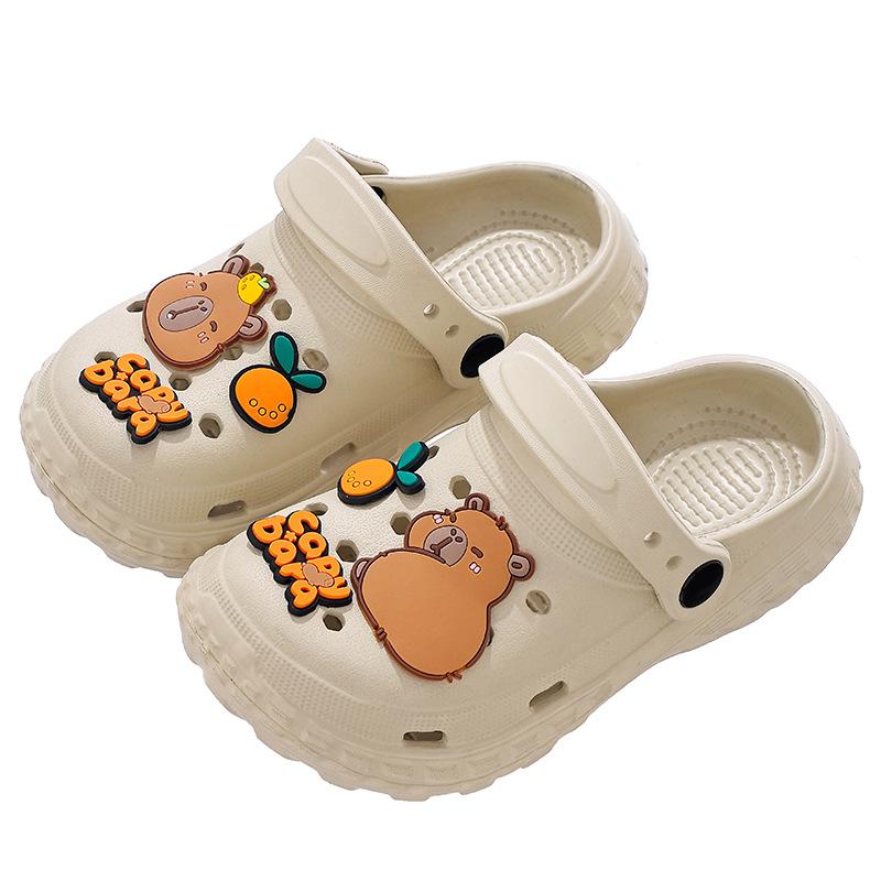 Kapibara Summer Boys' Clog Shoes, Cushioned Feel, Non-Slip, Parent-Child Matching, Closed-Toe, Breathable Children's Sandals