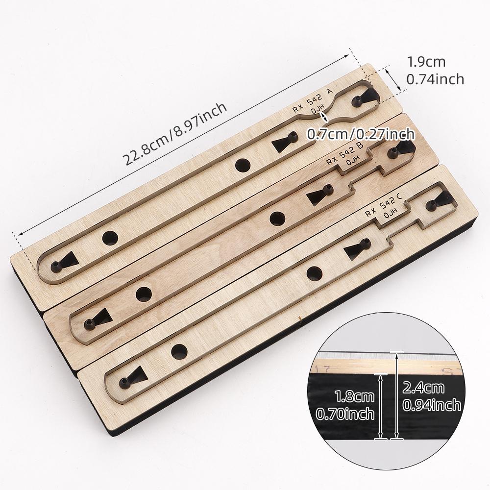 1pc Precision Leather Crafting Knife Mold - Long Handle, Steel Cutting & Stamping Template For Diy Leather Bag Straps