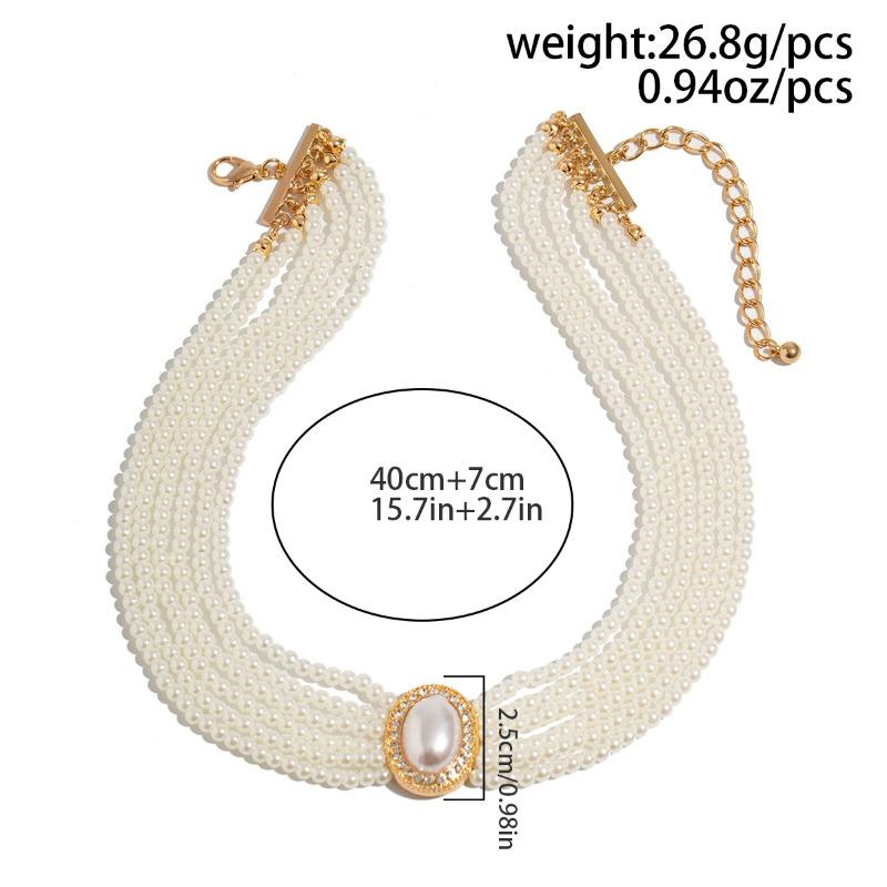 Barocker Hofstil elegantes geschichtetes Diamantcollier