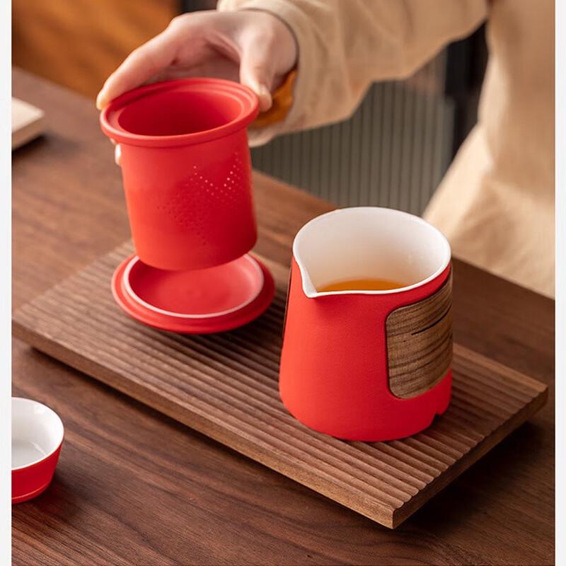 Forbidden City Cultural Jade Porcelain Kung Fu Travel Tea Set