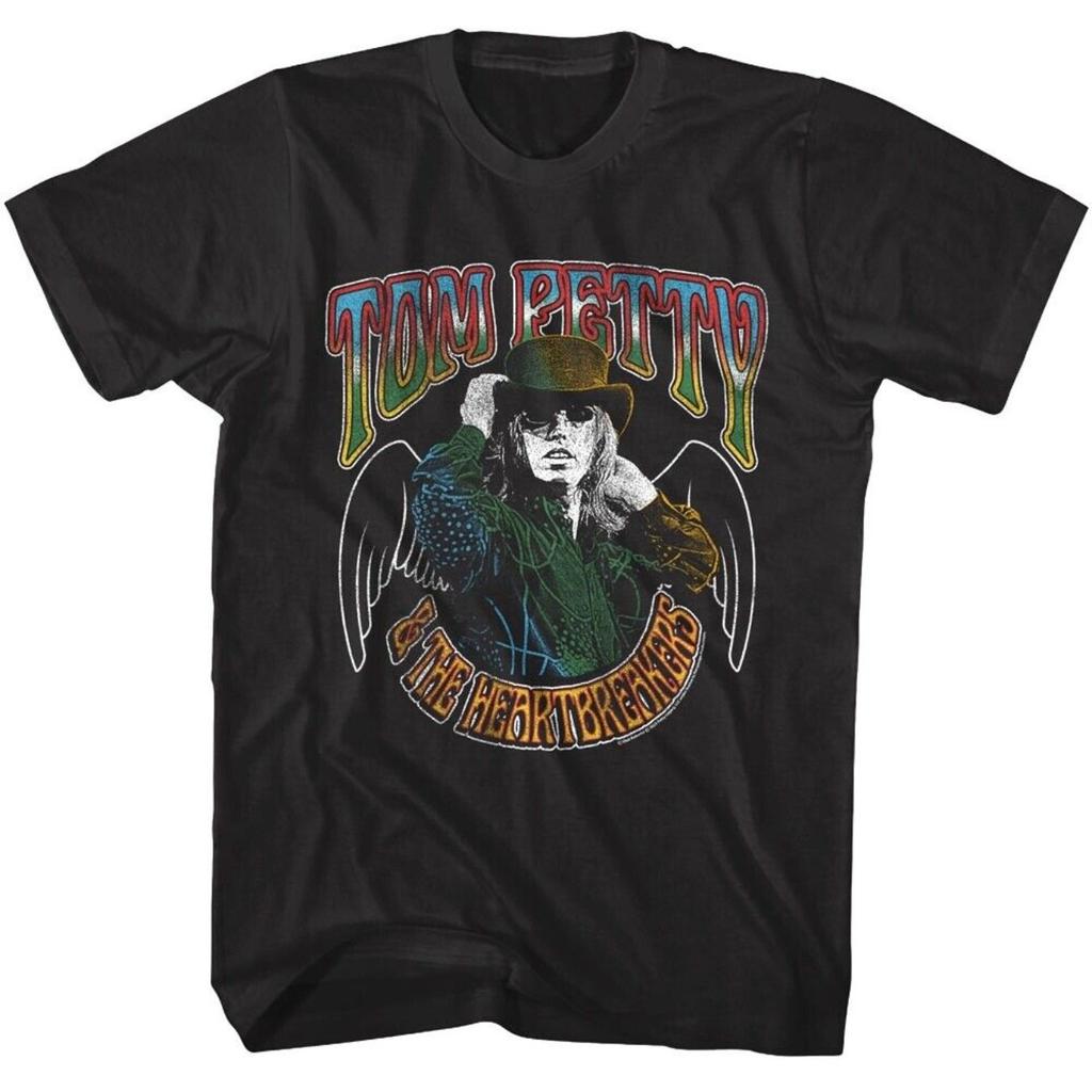 Tom Petty and The Heartbreakers 1976-2025 Legendäre Rockband Muster Herren T-Shirt - Schwarz 100% Baumwolle