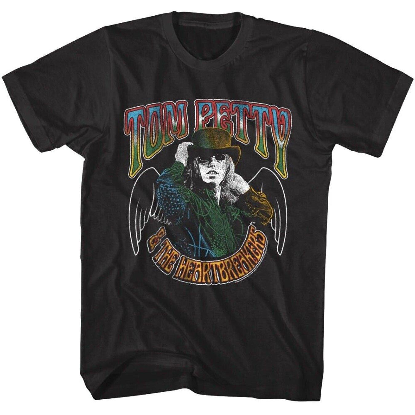 

Tom Petty and The Heartbreakers 1976-2025 Legendary Rock Band Pattern Men s T-Shirt - Black 100% Cotton L