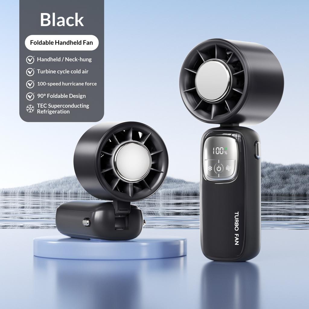 Halbleiterkühlung Hohe Geschwindigkeit Handventilator USB Mini Tragbar Aufladen Faltbar Heftig Kleiner Ventilator