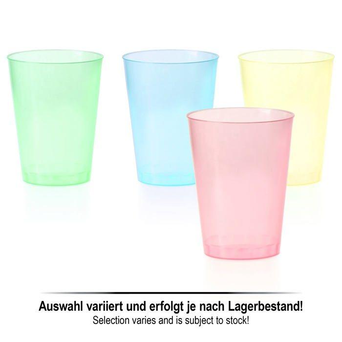 Gobelet - com-four - cf17486 - 24 pièces - plastique - réutilisable - lave-vaisselle