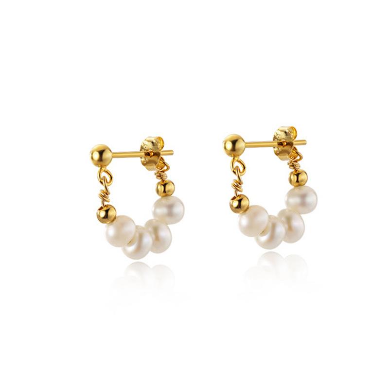 

Серьги из стерлингового серебра 925 пробы с жемчугом, натуральный пресноводный жемчуг, легкие роскошные серьги ручной работы, серьги-гвоздики с нишевым дизайном 925