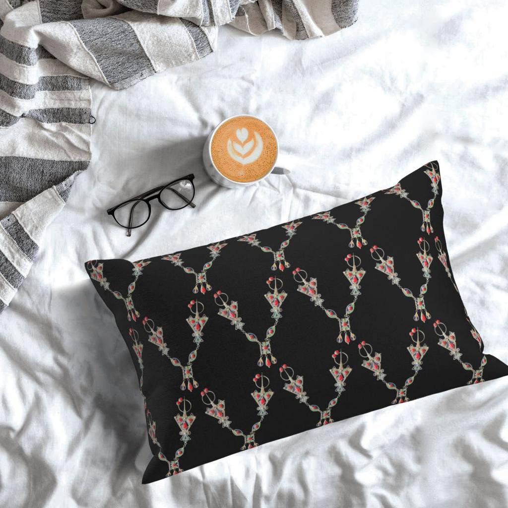 Kabyle Jewelry Amazigh Rectangle Pillowcase Cushion Cover Decorative Bedroom Bed Home Comfort Throw Pillow