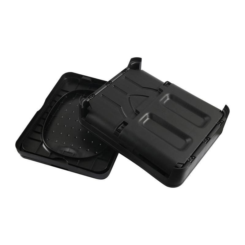 Portable Folding Toilet Kit for RV Camping Outdoor Travel Lightweight PP Material Multi-Purpose as Stool or Storage Black Grey