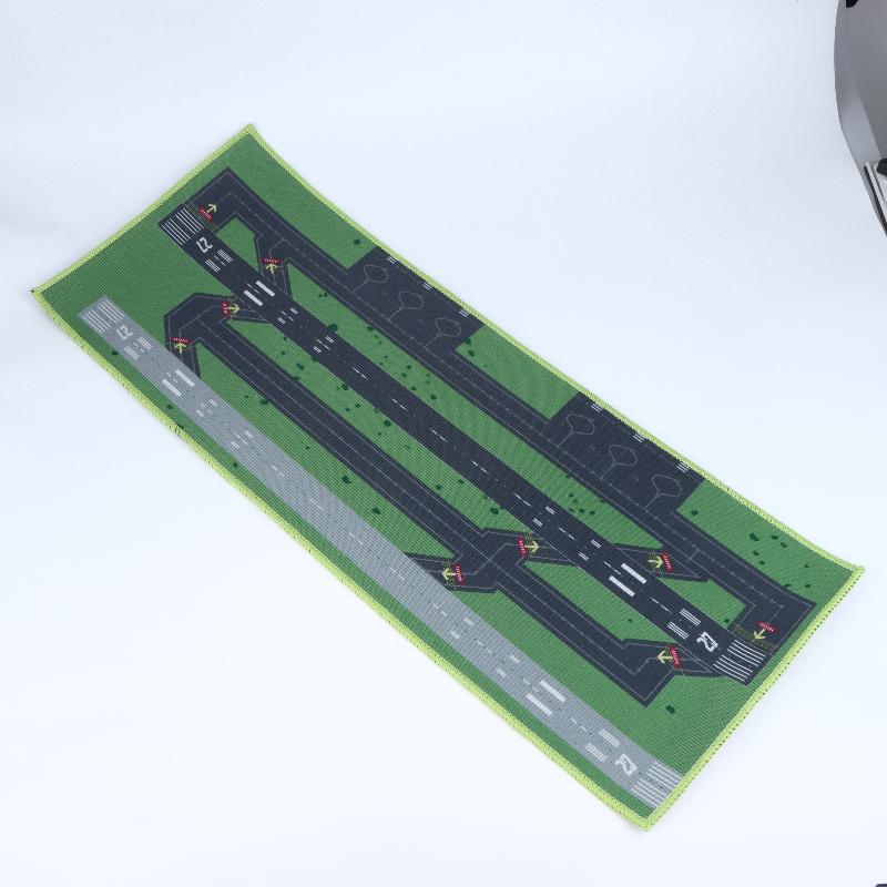 Runway Design Floor Rug 1Pcs Aviation Airport Track Non-Slip Soft Mat for Bedroom Game Room Living Room