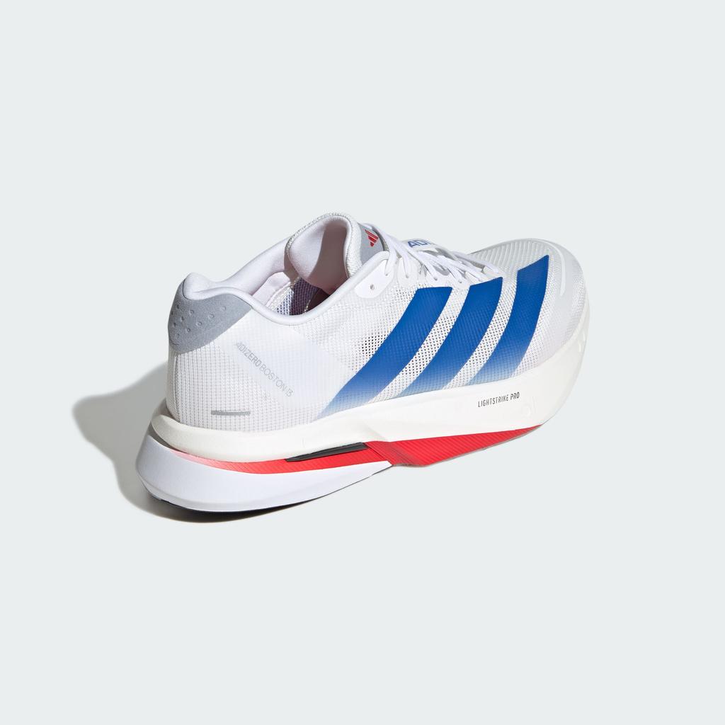 adidas Adizero Boston 13 Support Low Top Running Shoes Men's White Blu