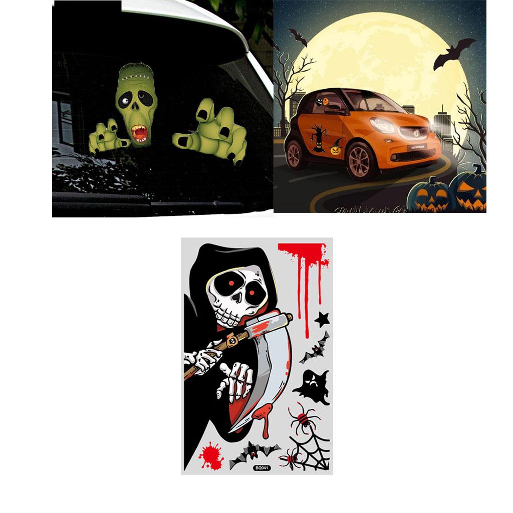 Halloween Stickers Decorations Clings for Kids for Auto Door Window Home Tags