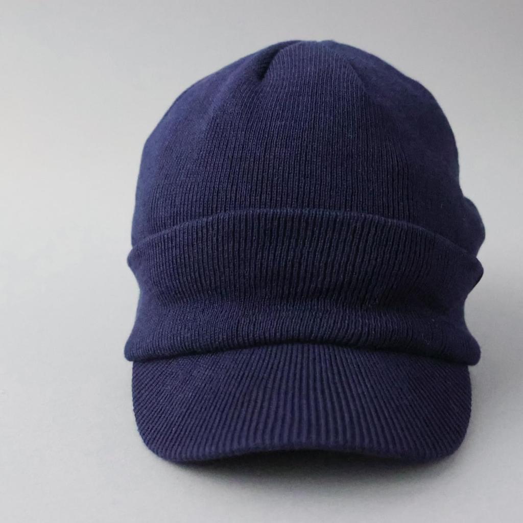 Reck Hatter Brimmed Knit Cap with Fleece for Men and Winter and Autumn Lining, RH-914 Navy, Women,
