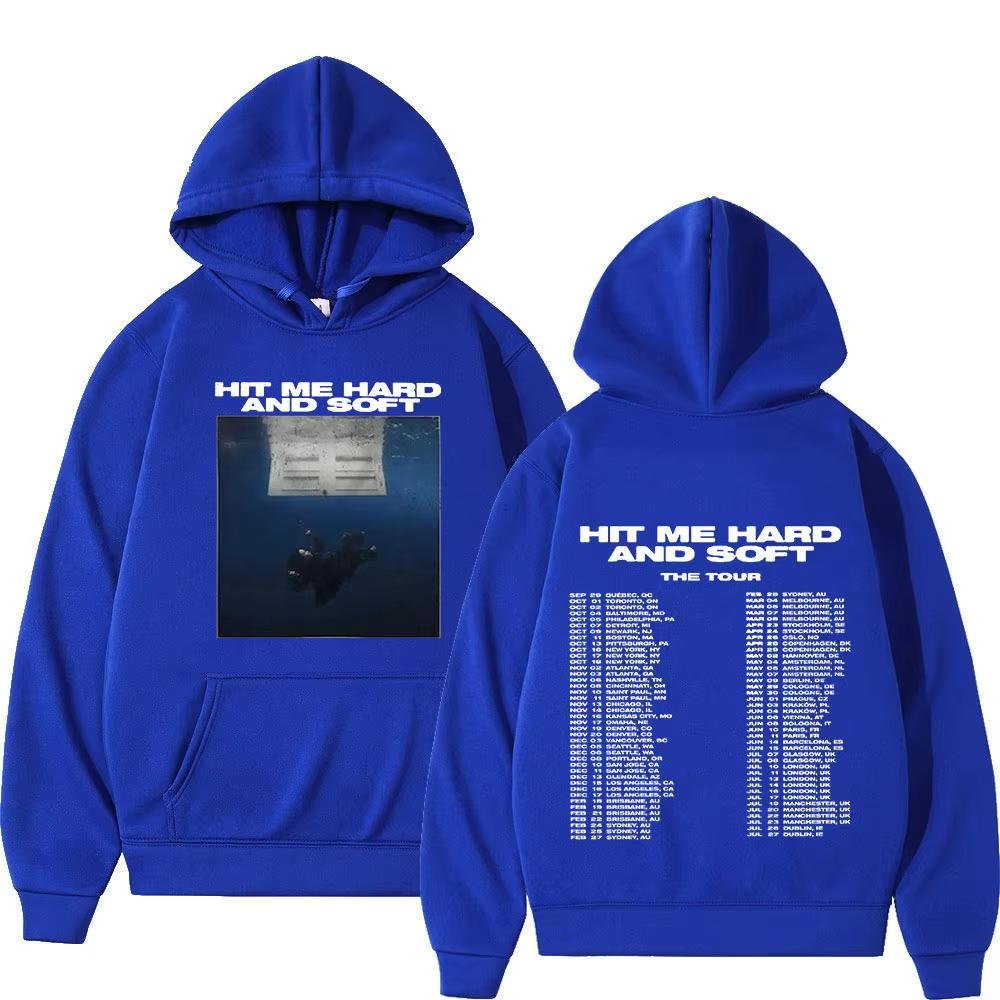 

2024 New Hit Me Hard and Soft Tour Hoodies Streetwear Men Women Fashion Vintage Sweatshirts Casual Oversized Pullovers Fans Gift M