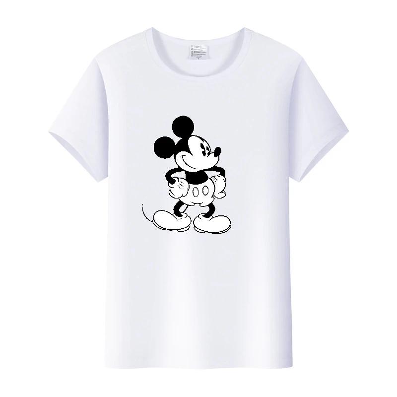 Vintage Cartoon Tshirt Mickey Mouse Tops Graphic Clothes Summer Blouses Short Sleeve T-shirt White Tees Unisex