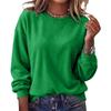 Women's Fashion Color Neck Long Sleeve Sweatshirt for Casual Daily Wear